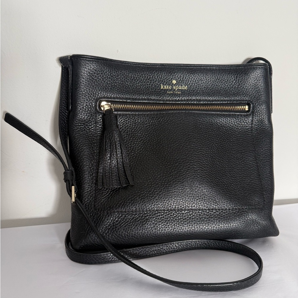 Kate Spade Black Pebbled Leather Crossbody Bag